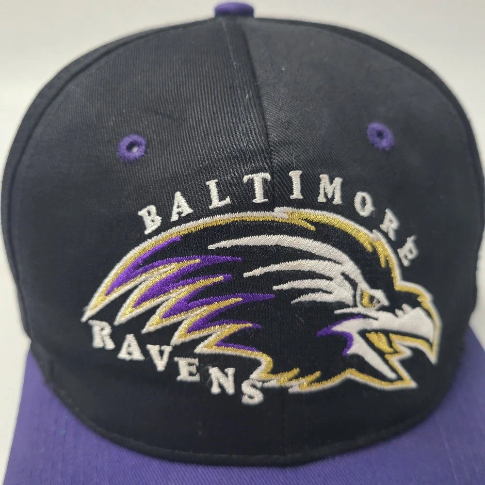 Vintage‎ Baltimore Ravens Hat Snapback (Fits Small) New Era KMG Black Purple NFL